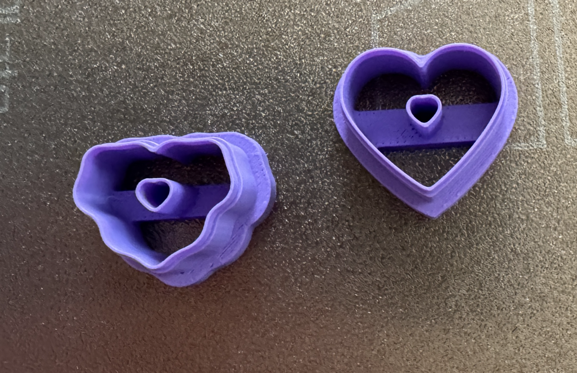 Heart donut and icing polymer clay cutter *sharp*