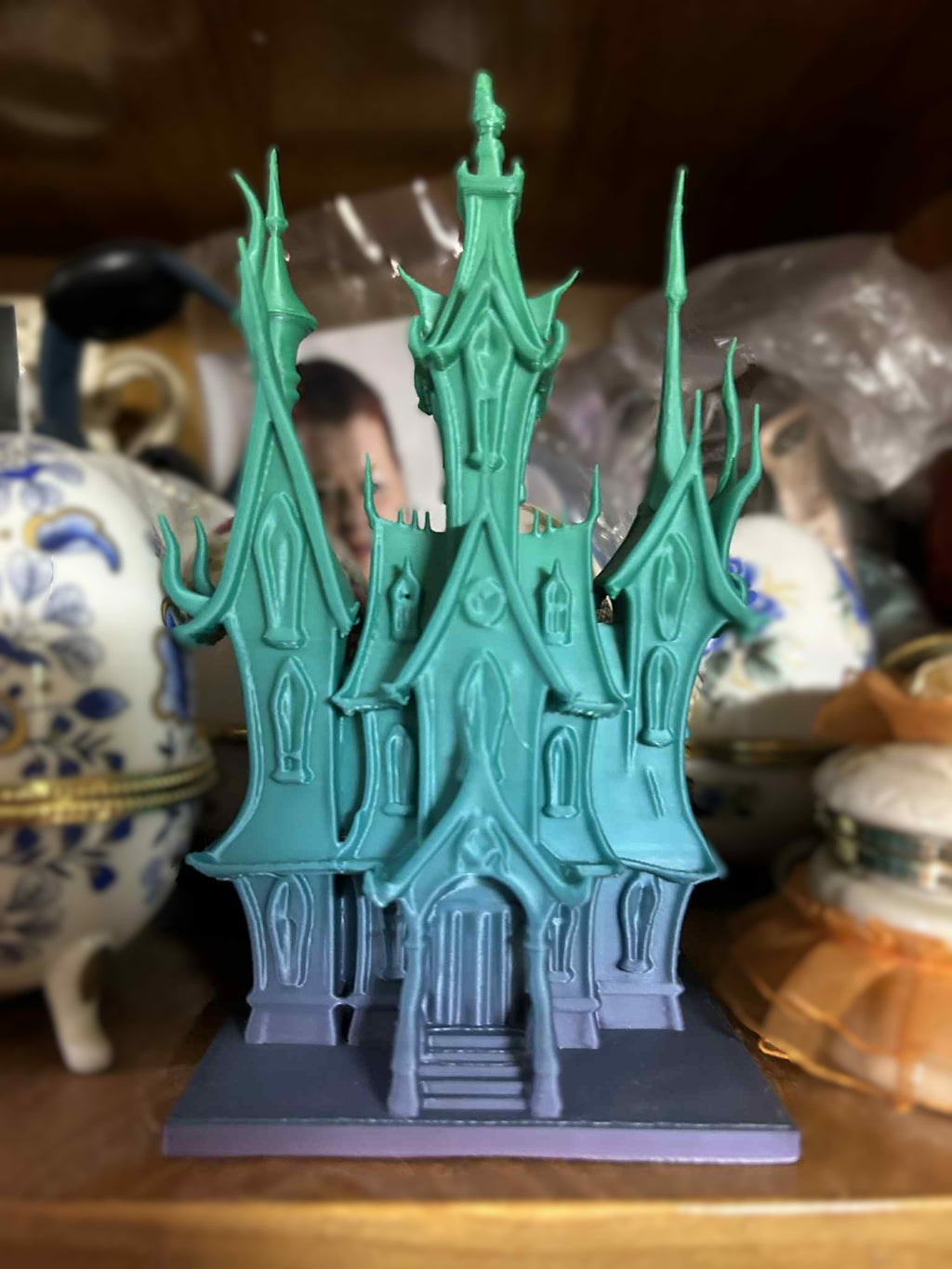 Gothic manor in Tim Burton style
