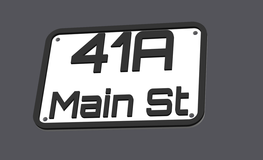 Custom House Number Plate