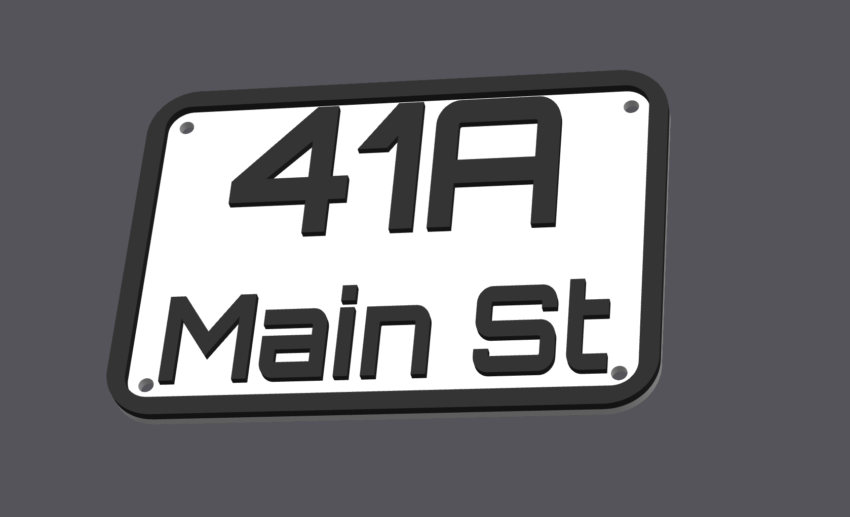 Custom House Number Plate