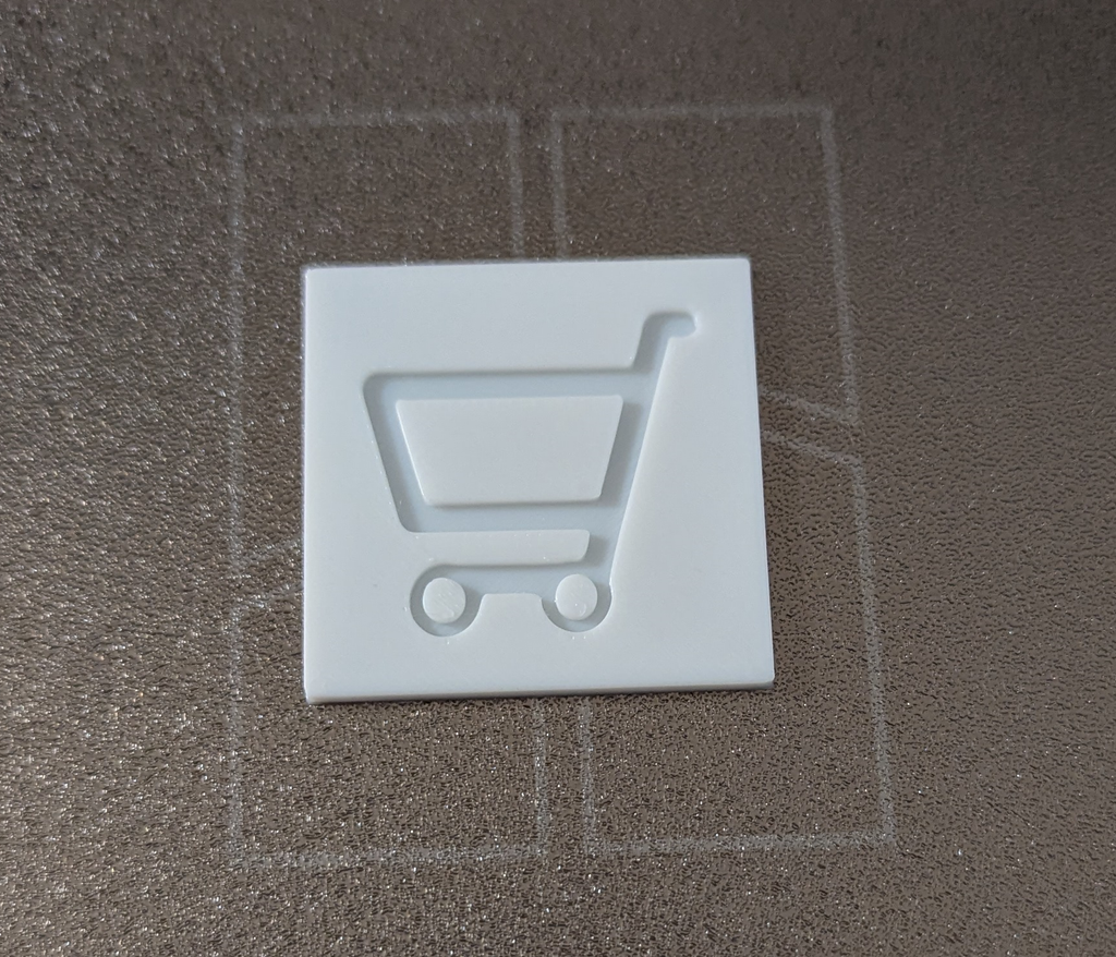 Shopping Cart Icon Square Token