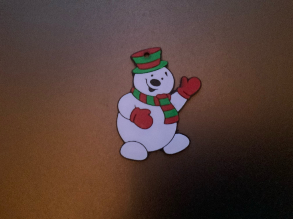 snowman low color bleed keychain/necklace xmas tree decoration