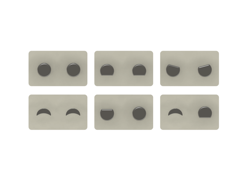 Eyes for crocheting characters