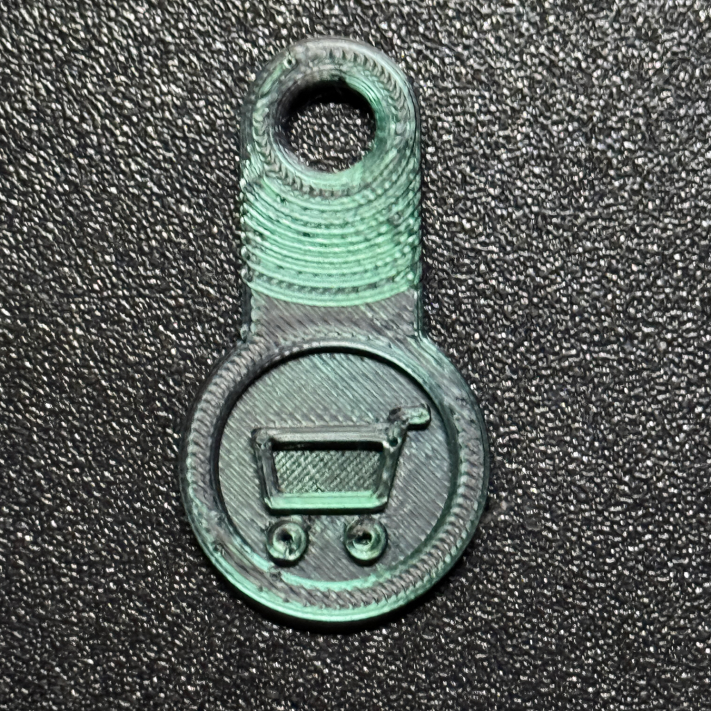 Shopping Cart Token STL File | US Quarter Size