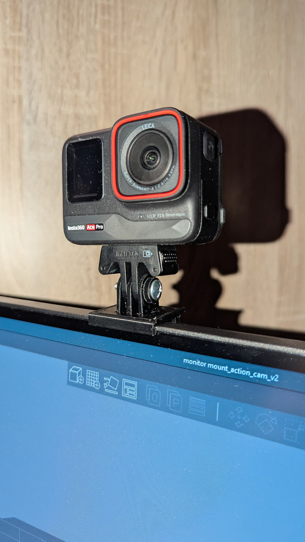 Action Cam Monitor Mount (Webcam Mode)