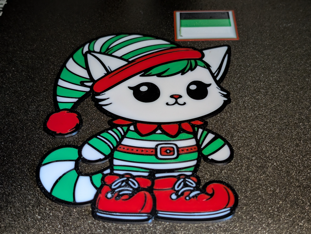 Christmas Elf Cat Decoration
