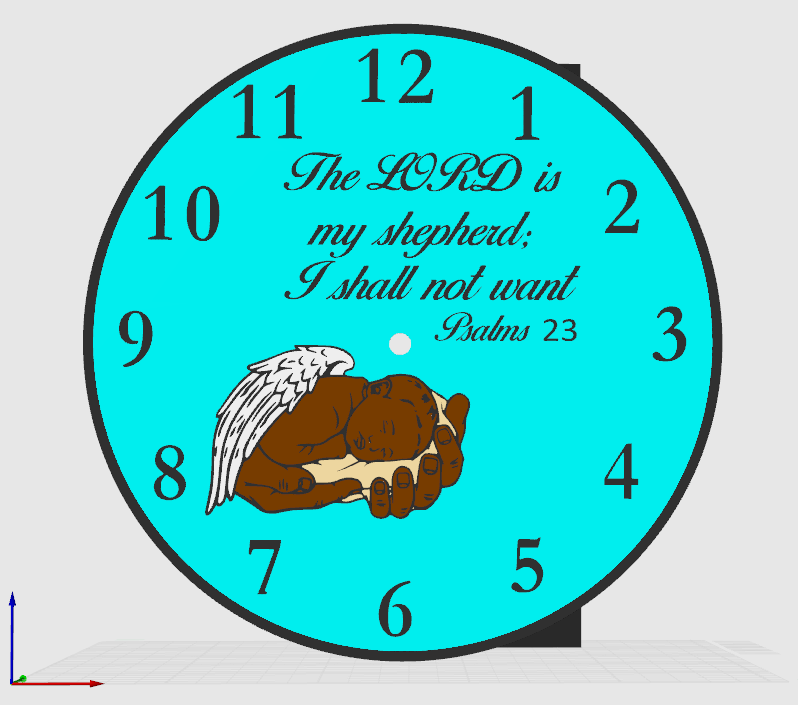Psalms 23 clock