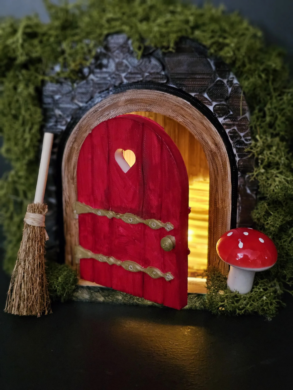 Fairy Door with Steps (optional LED-light)