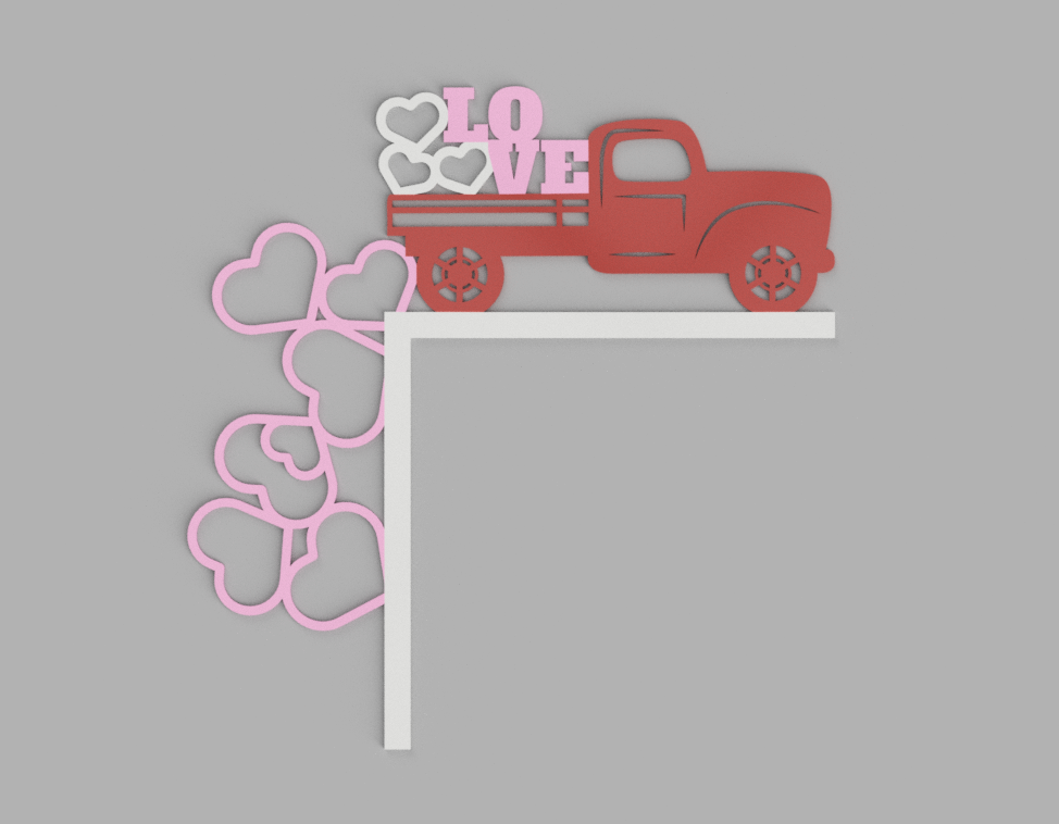 Truck Valentine's Door Corner