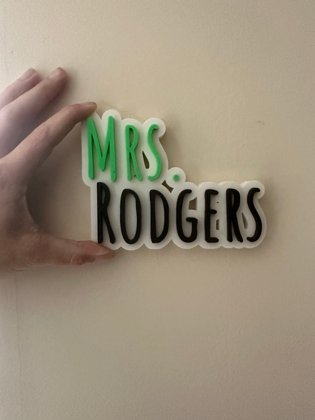 Customizable Two Line Name Plate