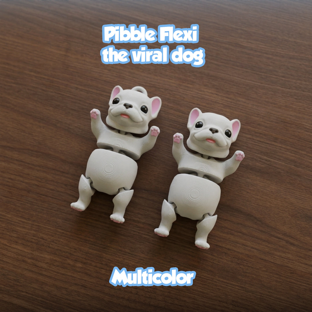 Flexi Pibble, Viral Dog, Eyes Open - Multicolor