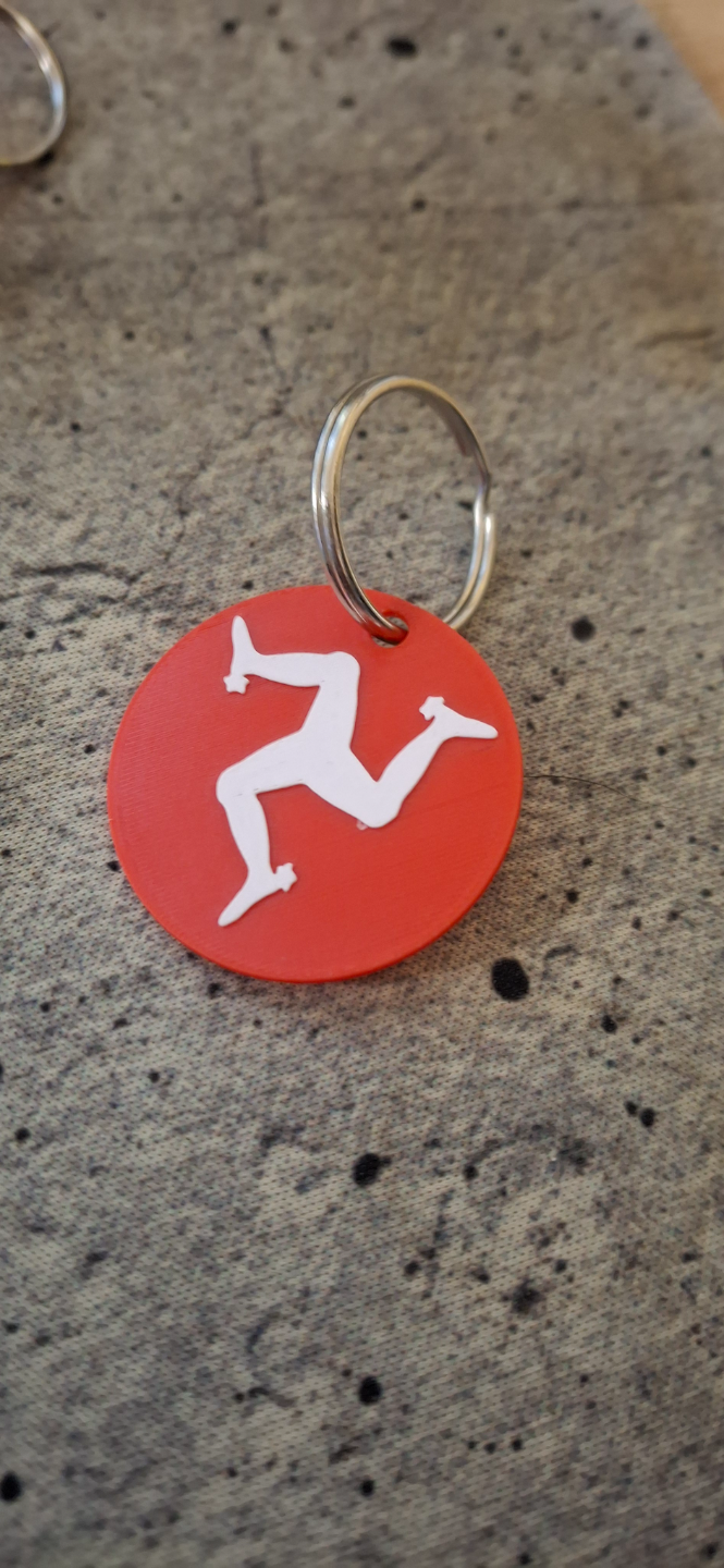 Isle Of Man flag keychain