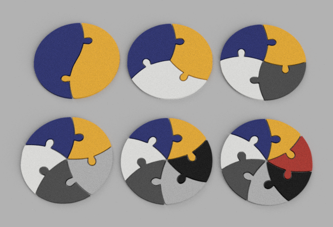 puzzle circular colores
