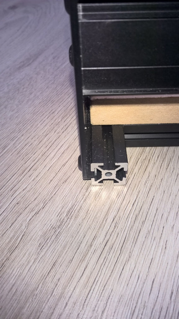 X-Carve Y rail gap filler for aluminium extrusion