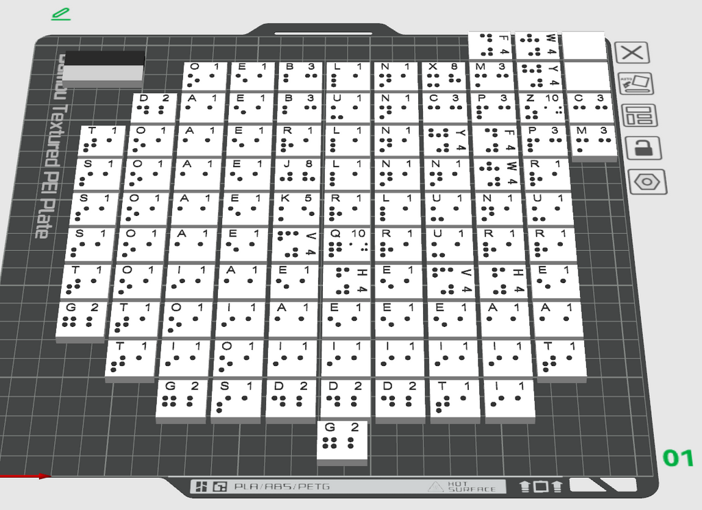 Braille Scrabble Tile