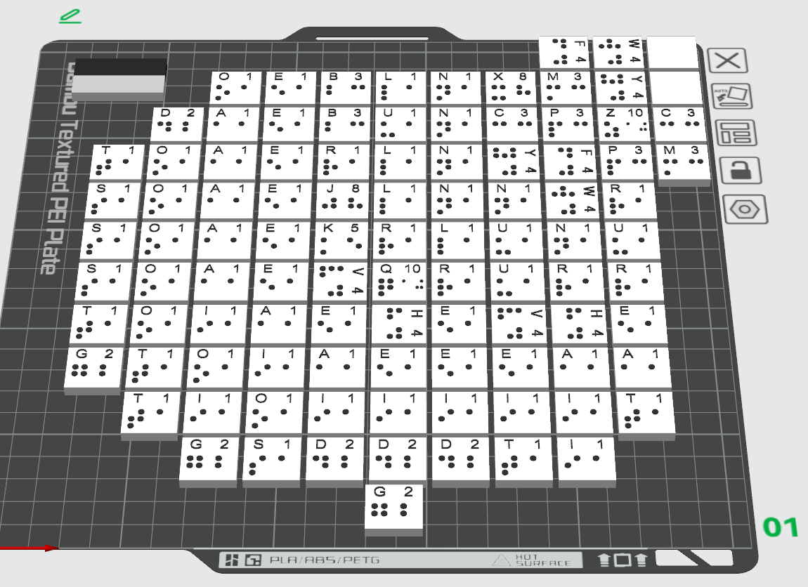 Braille Scrabble Tile