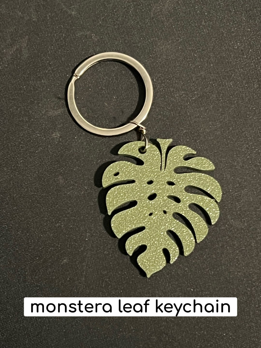 Monstera Leaf Keychain
