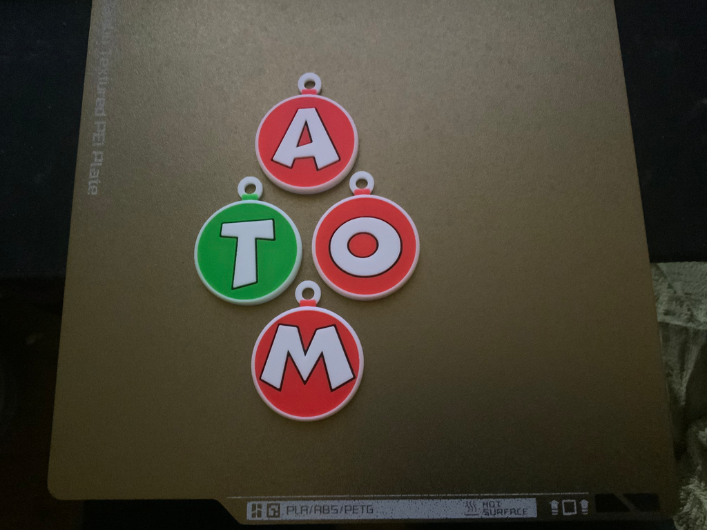 xmas-bauble alphabet A-M-keychains free commercial