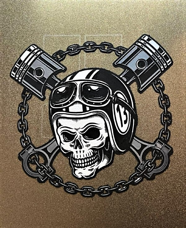 Hueforge Skull Biker