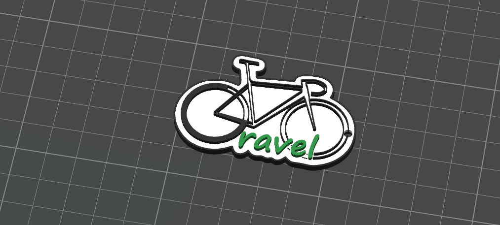 Keychain Gravel bike black green