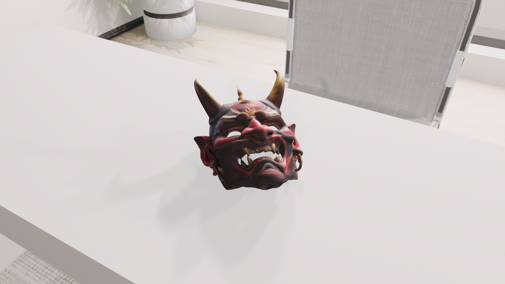Oni Samurai Mask (Resizable) (Free To Use!)