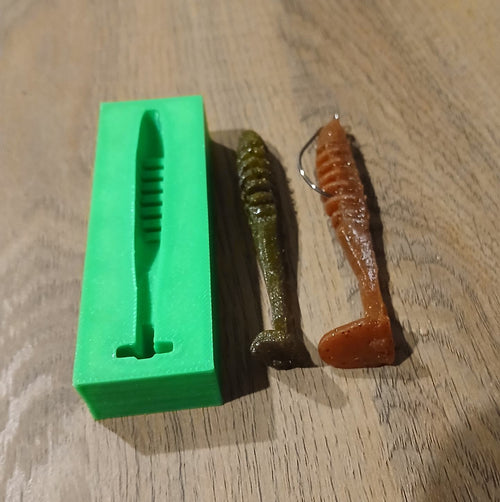 2.8 inch soft plastic swim bait mold