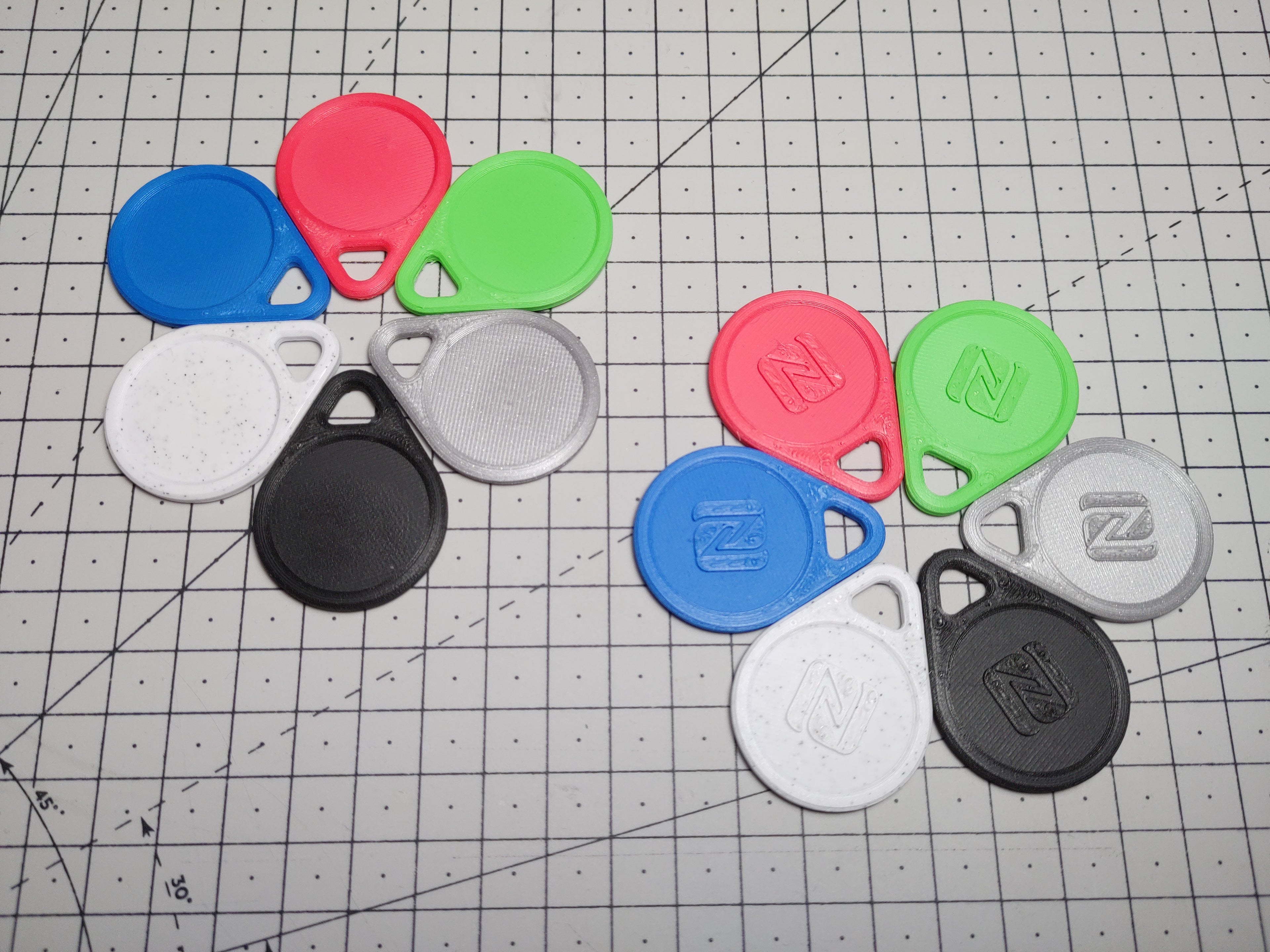 Teardrop NFC Tag Keychain