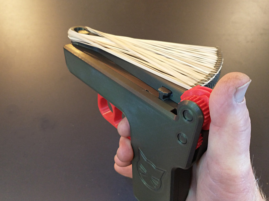Rubber Band Shooter with 21 Slot Magazine