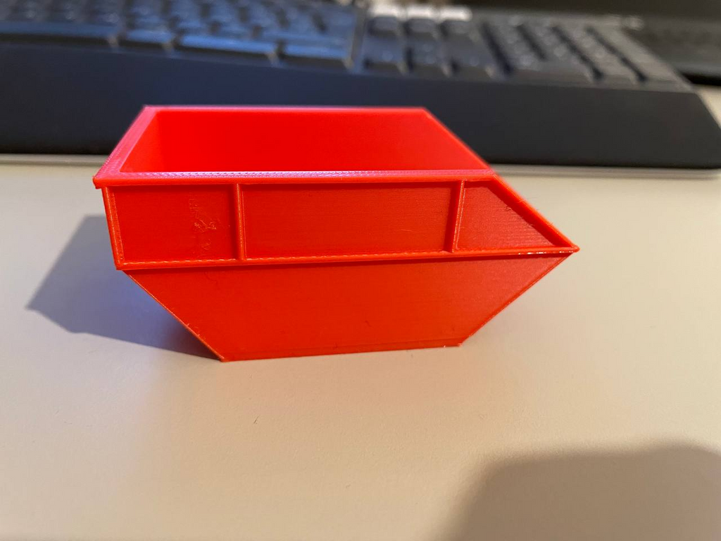 Poop chute trash container