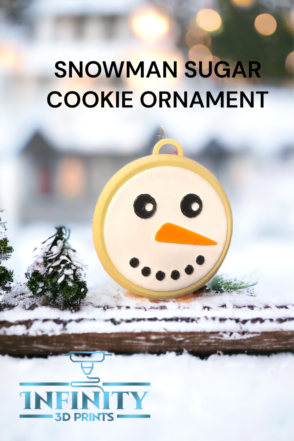 SNOWMAN & SANTA SUGAR COOKIE ORNAMENT