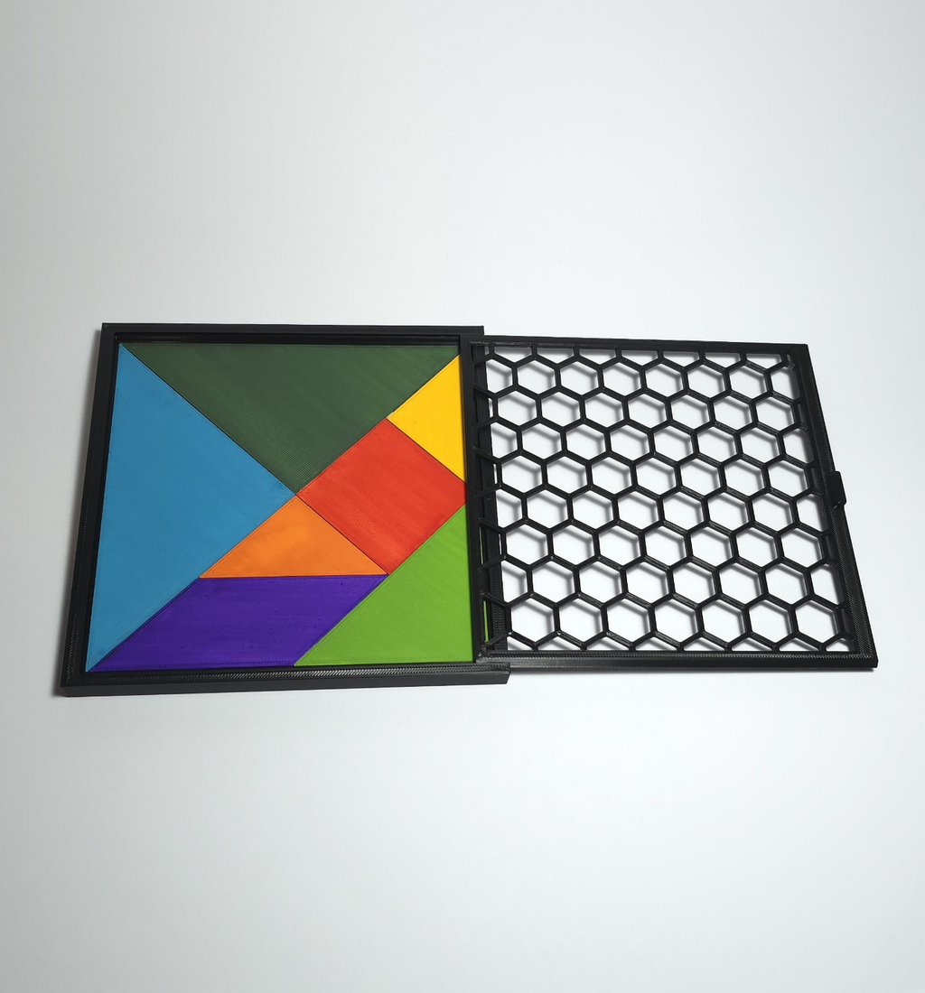 Tangram Puzzle Tiles (With Honeycomb Cover)
