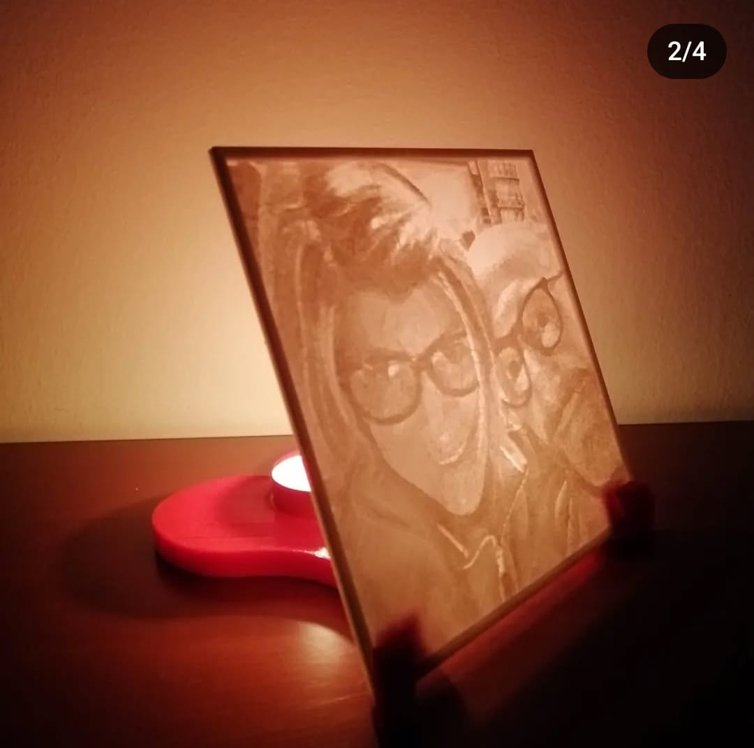 Heart-Shaped Lithophane Candle Holder