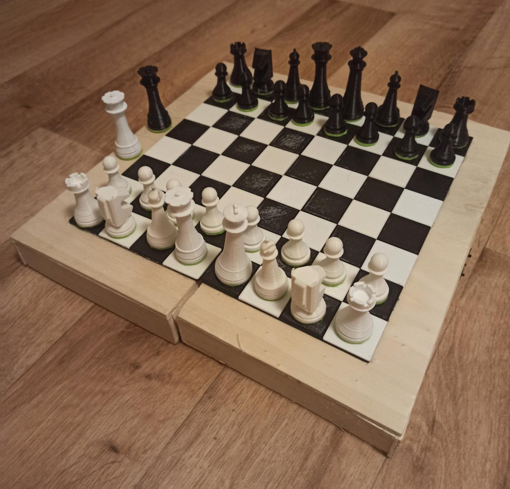Chess set with chessboard