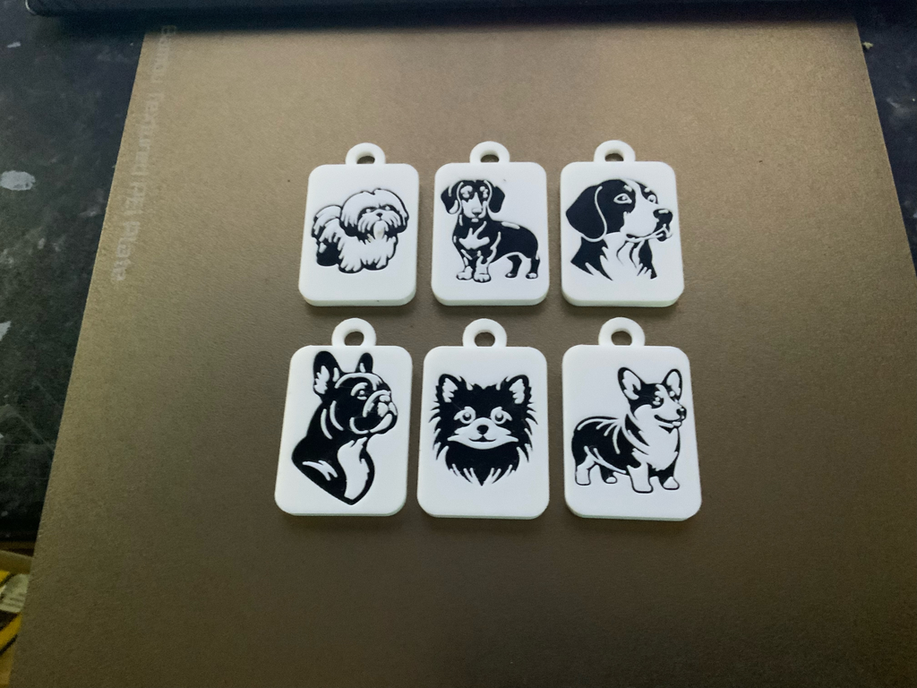 dogs set 2 keychains/charms(free commercial)
