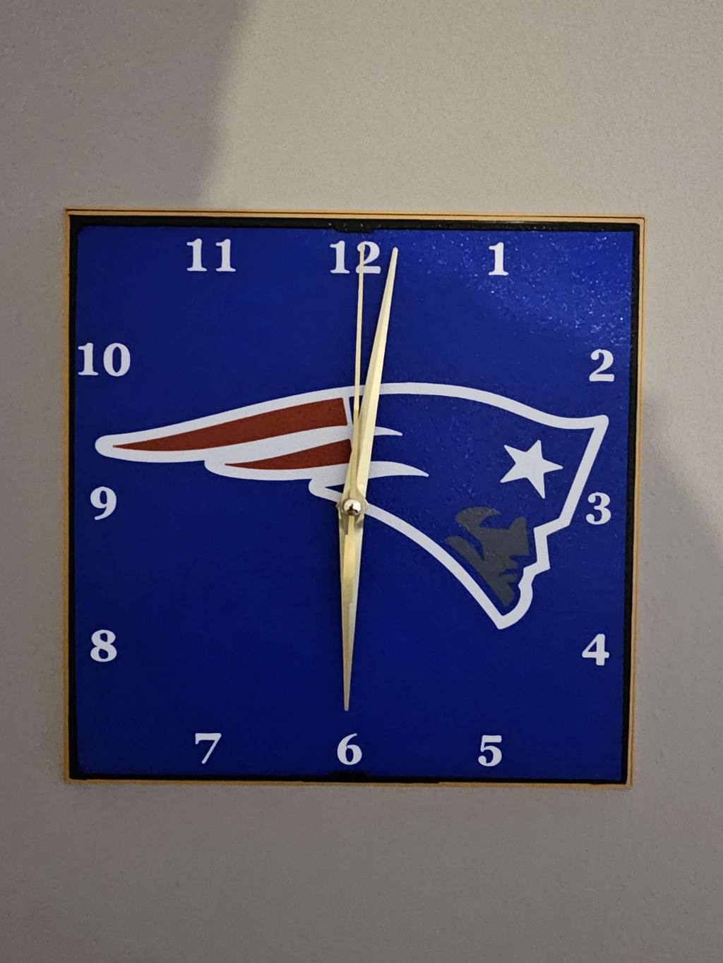 New England Patriots Clock Face