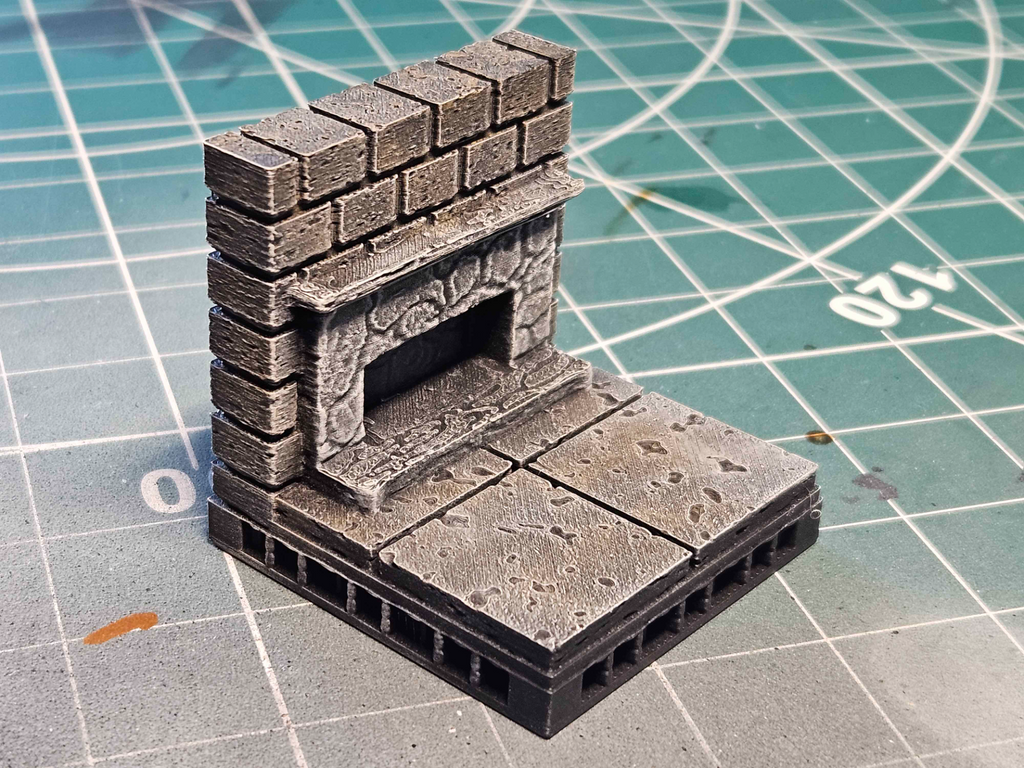 OpenForge Cut Stone Fireplace