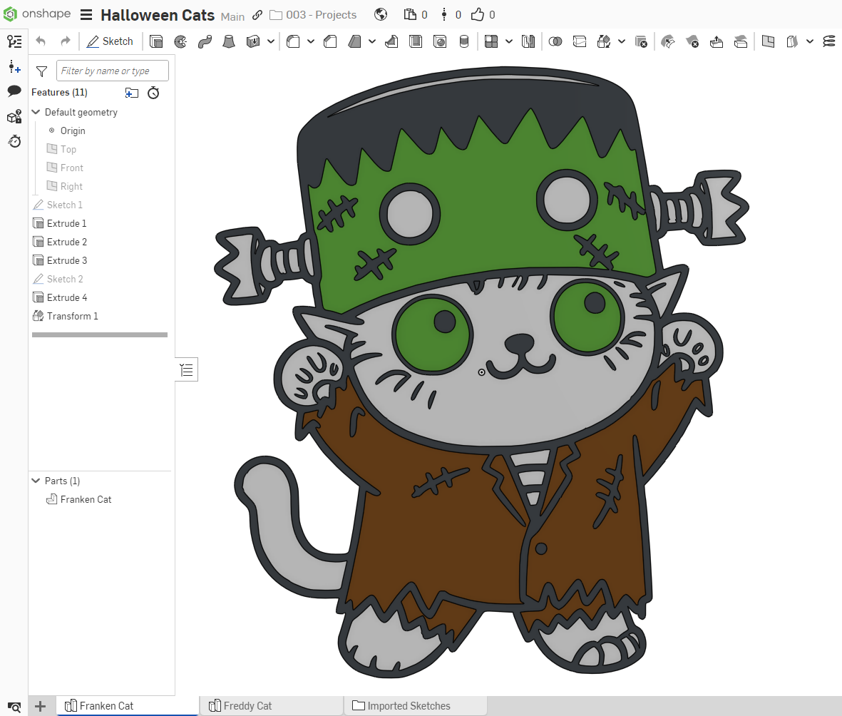 Frankenstein's Monster Cat