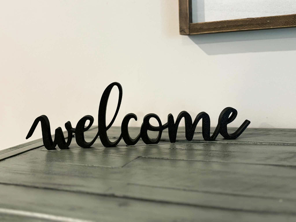 Table top welcome sign (Free commercial license)