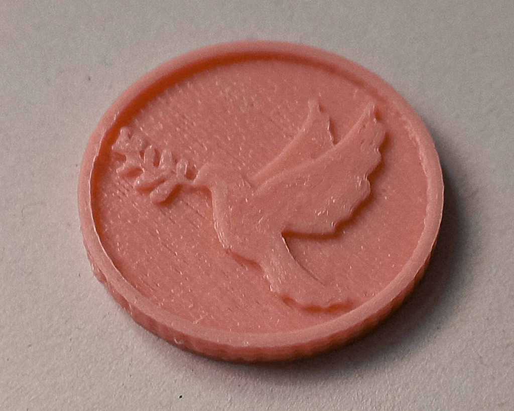 Shopping Cart Token - Piece Dove Symbol
