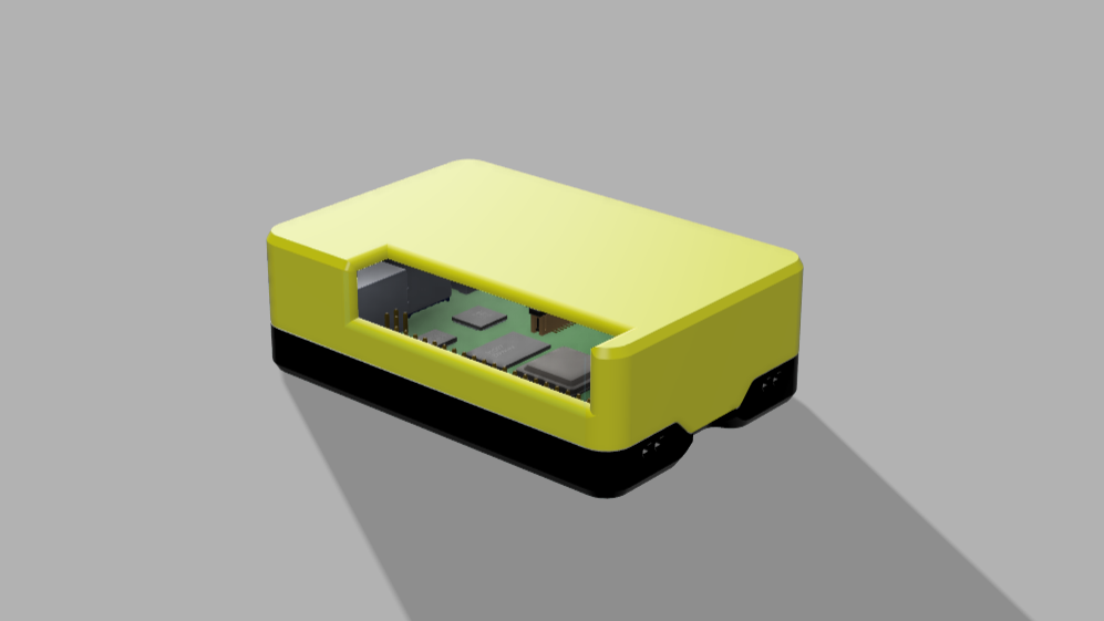 Raspberry Pi 4 B Case with opening for GPIO cable