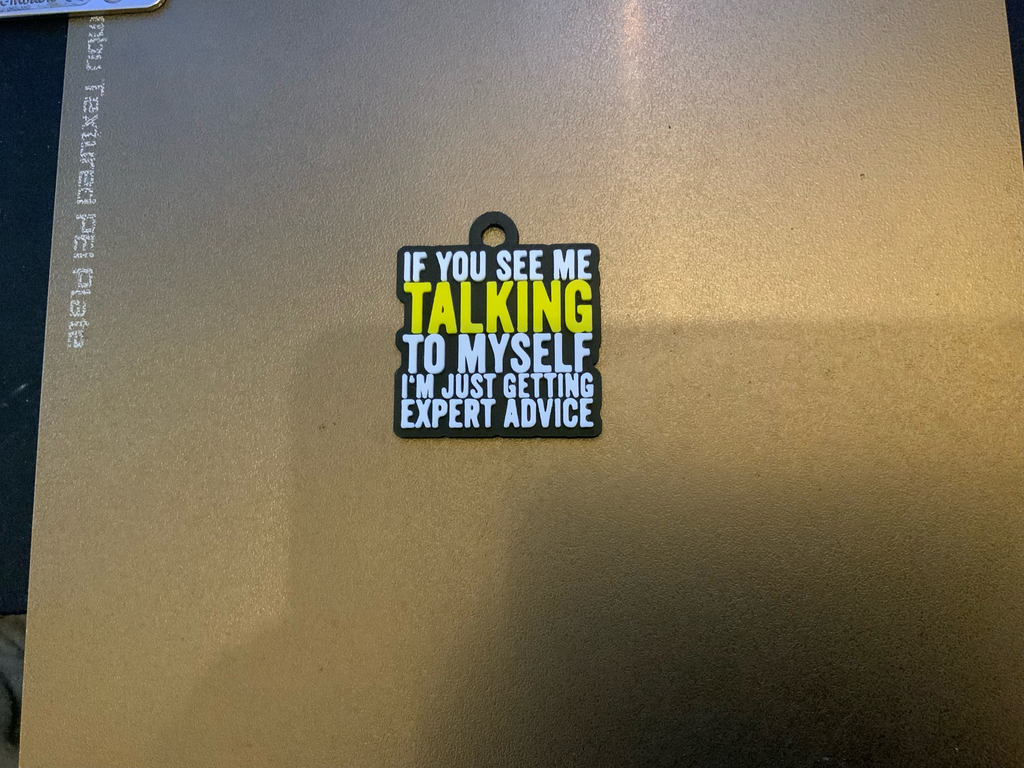 talking-myself keychain / charm (free commercial)