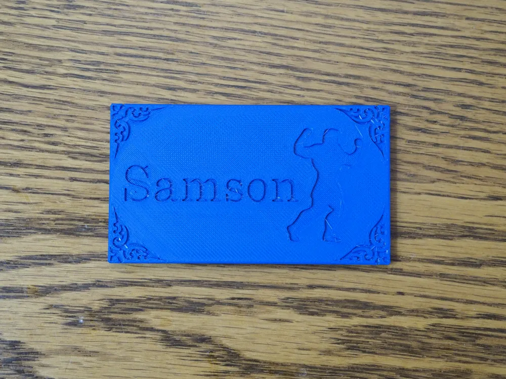 Samson Decal Name Plate Beautiful - For Vex Robot