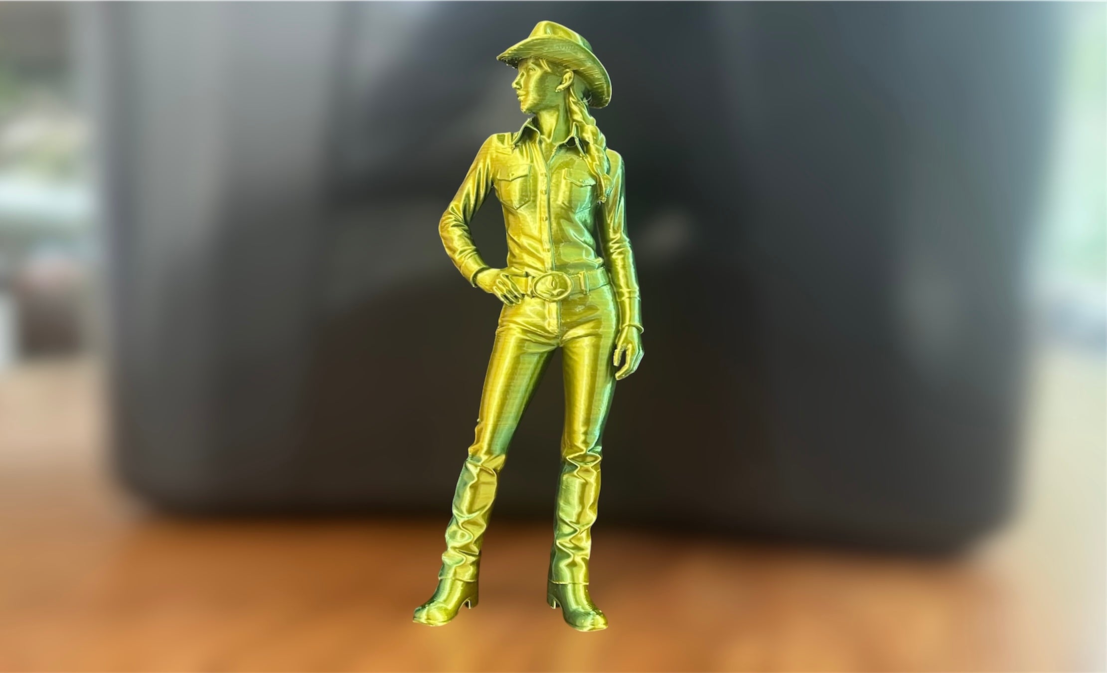Cowgirl de pé