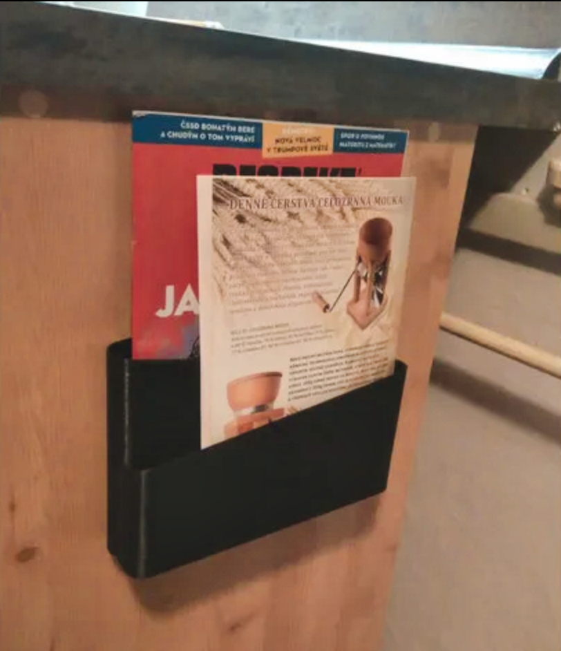 Newspaper and magazine wall holder