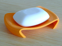 Curved soap holder