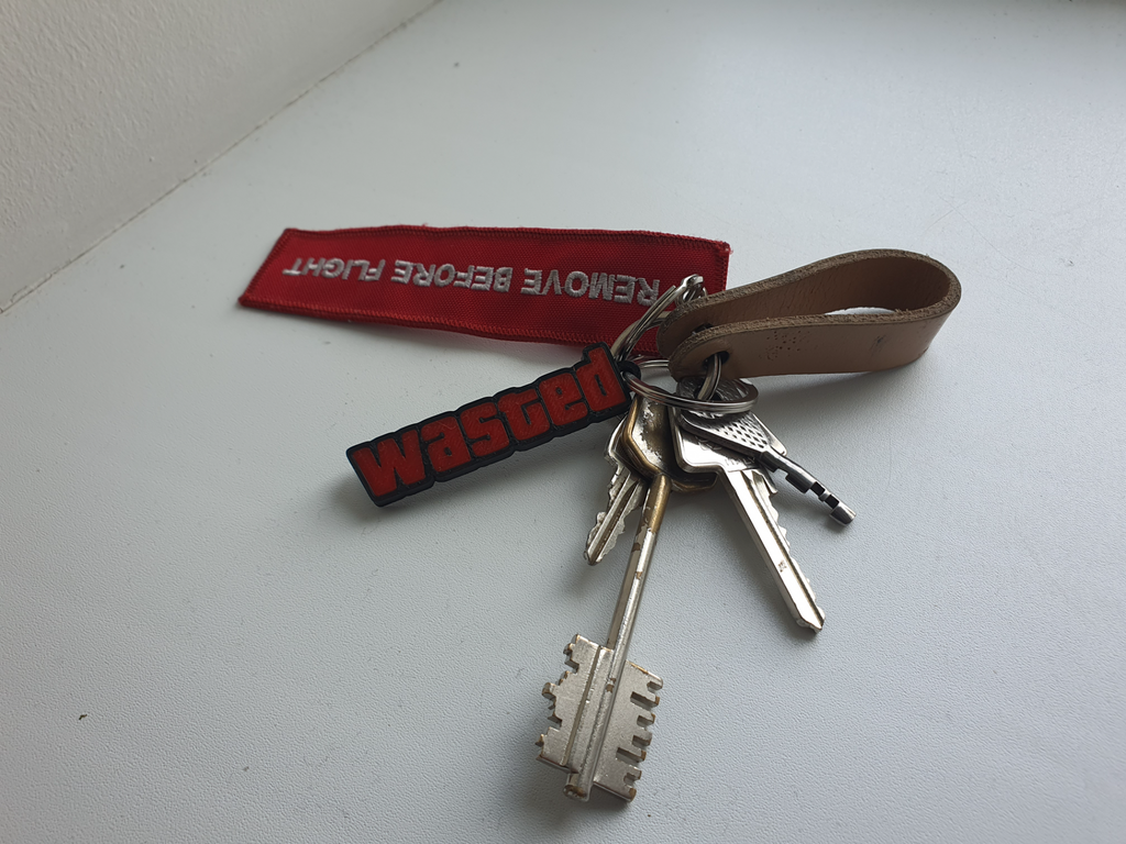 Wasted GTA V Keychain