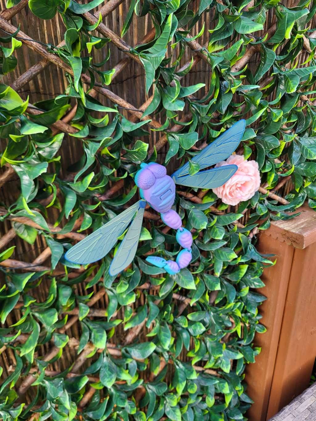 dragonfly articulated with moving wings
