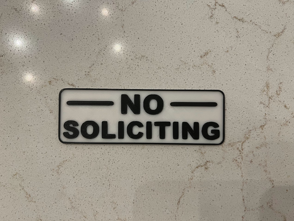NO SOLICITING Sign