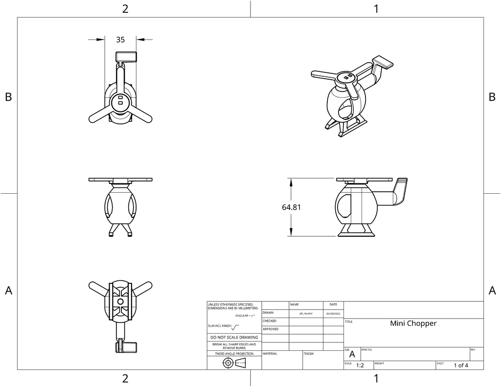 Mini Chopper for Kids (Print in Place)