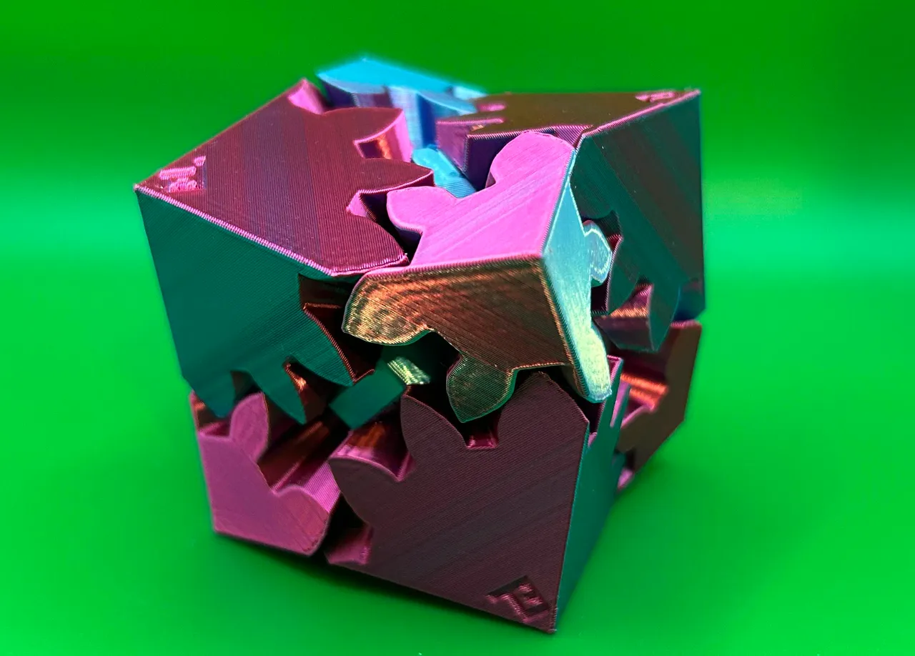 Gear Cube Fidget (No Screws)